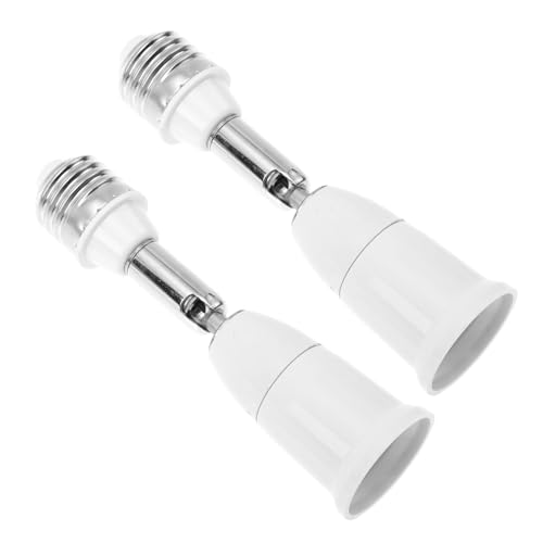 SOPOTUTU 2 Stück Lampenfassung Adapter Flexibel Verlängerbar Lichtadapter zu Lampensockel Kompatibel für LED Glühbirnen Einfache Montage Langlebig und Vielseitig Verwendbar von SOPOTUTU