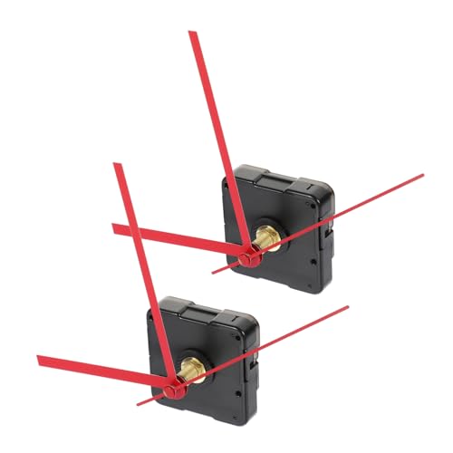 SOPOTUTU 2 Stück Lautloses Quarz Uhrwerk mit Langem Achs Ersatzteile für DIY Wanduhr Elegantes Design und Einfache Installation für Verschiedene Uhrendesigns von SOPOTUTU