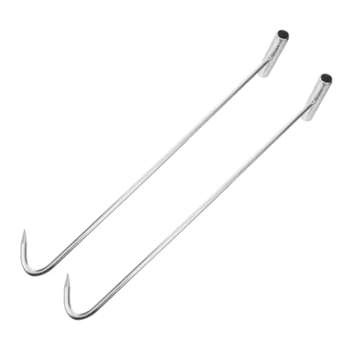 SOPOTUTU 2 Stück Manhole Cover Lifting Hooks aus Robustem T Förmiger Hebehaken mit Verstärkter Konstruktion für Starke Tragfähigkeit Rostfrei Ergonomisch Geformt für Komfortables Handling von SOPOTUTU