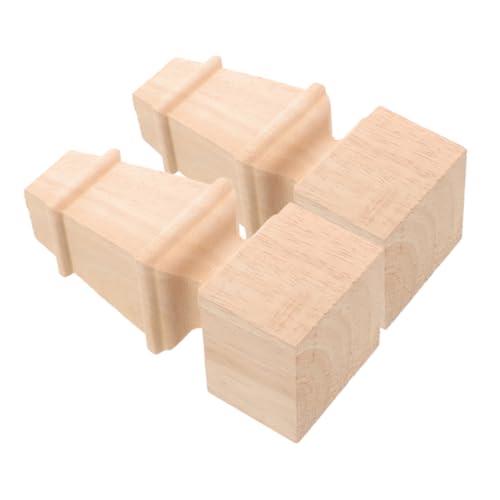 SOPOTUTU 2 Stück Massive Holzbeine für Möbel Runde Geschnitzte Sofabeine und Schrankfüße Stabile Vielseitige Möbelfüße für Couchtisch Kommode Stuhl und Bett von SOPOTUTU