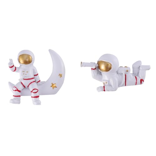 SOPOTUTU 2 Stück Resin Astronaut Wandaufkleber Kreativer Schalter Schutz Weiße Schalterabdeckung Abwischbarer Steckdosenschutz für Schlafzimmer und Wohnzimmer von SOPOTUTU