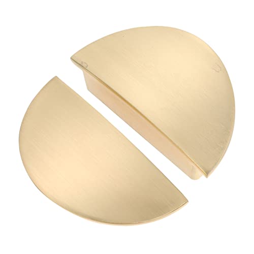 SOPOTUTU 2 Stück Retro Aluminium Schrankgriff Halbrund Goldene Möbelgriffe für Türen Einfache Montage Geeignet für Küchenschränke Kleiderschränke und von SOPOTUTU