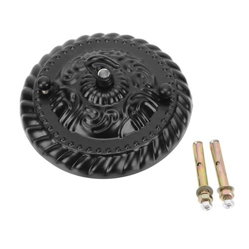 SOPOTUTU 2 Stück Retro Deckenplatte Robuste Vintage Deckenrosette mit Stabiler Aufhängung Rostbeständig Einfache Montage Kreative Lampenplatte für Wohnzimmer und Flur Schwarz SOPOTUTU 2 Stück Retro Deckenplatte Robuste Vintage Deckenrosette mit Stabiler Aufhängung Rostbeständig Einfache Montage Kreative Lampenplatte für Wohnzimmer und Flur Schwarz von SOPOTUTU