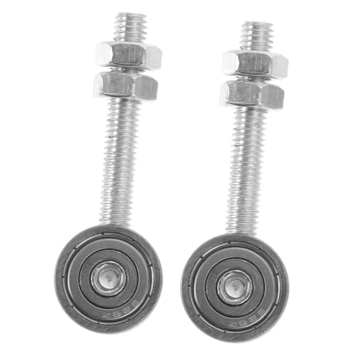 SOPOTUTU 2 Stück Schiebetürrollen aus Verzinktem Eisen Rad Laufrollen Langlebige Trolley Hardware Korrosionsbeständig Einfach zu Montieren Geeignet für Schiebetüren und Deckenlaufsysteme von SOPOTUTU