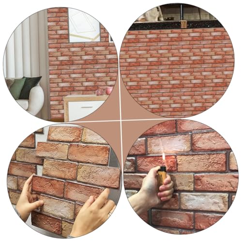 SOPOTUTU 2 Stück Selbstklebende Wandpaneele Ziegelmuster PVC Langlebig Für Küche Wohnzimmer Glatte Oberflächen SOPOTUTU 2 Stück Selbstklebende Wandpaneele Ziegelmuster PVC Langlebig Für Küche Wohnzimmer Glatte Oberflächen von SOPOTUTU