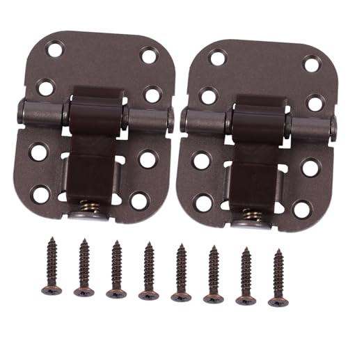 SOPOTUTU 2 Stück Teiliges Klappbares Türscharnier aus Dickem Stahl mit Federfunktion Geräuschreduzierend und Langlebig für Möbel Fenster und Holzschiebetüren Inklusive Schrauben von SOPOTUTU