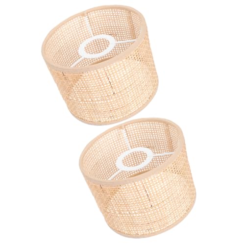 SOPOTUTU 2 Stück Teiliges Rattan Lampenschirm Handgewebter Robuster Lampenschirm aus Natürlichem Rattan Leichter Kompakter Deckenlampen und Tischlampenschirm Blendfreier Lichtschutz für SOPOTUTU 2 Stück Teiliges Rattan Lampenschirm Handgewebter Robuster Lampenschirm aus Natürlichem Rattan Leichter Kompakter Deckenlampen und Tischlampenschirm Blendfreier Lichtschutz für von SOPOTUTU