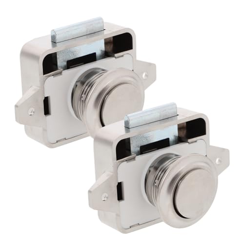 SOPOTUTU 2 Stück Teiliges Rv Push Button Schrankverschlusssystem aus Zinklegierung Robustes Rostfreies Türschloss für Wohnmobil Boot Schublade und Kabinett Druckknopfbetätigt Langlebig und SOPOTUTU 2 Stück Teiliges Rv Push Button Schrankverschlusssystem aus Zinklegierung Robustes Rostfreies Türschloss für Wohnmobil Boot Schublade und Kabinett Druckknopfbetätigt Langlebig und von SOPOTUTU