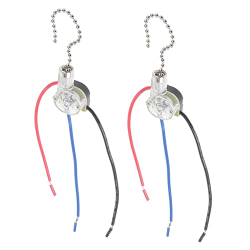 SOPOTUTU 2 Stück Teiliges Zugschalter für Deckenventilator mit Zugkette Transparenter Adriger Pull Chain Schalter Rostfrei und Langlebig Geeignet für Deckenlampen Ventilatoren und SOPOTUTU 2 Stück Teiliges Zugschalter für Deckenventilator mit Zugkette Transparenter Adriger Pull Chain Schalter Rostfrei und Langlebig Geeignet für Deckenlampen Ventilatoren und von SOPOTUTU