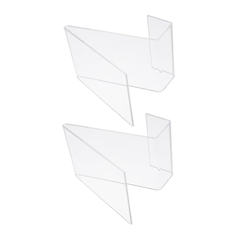 SOPOTUTU 2 Stück Transparenter Vertikaler Buchständer aus Acryl Langlebiger Desktop Buchhalter für Lehrbücher Tablets und Mobiltelefone Praktisches Display Regal für Zuhause und Büro von SOPOTUTU