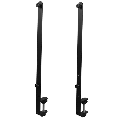SOPOTUTU 2 Stück Verstellbare Tischhalter für Pegboards Höhenverstellbarer Desktop Wandmontage ständer Werkzeugfreie Installation Schwarz zur Organisation von Werkzeugen und Zubehör von SOPOTUTU