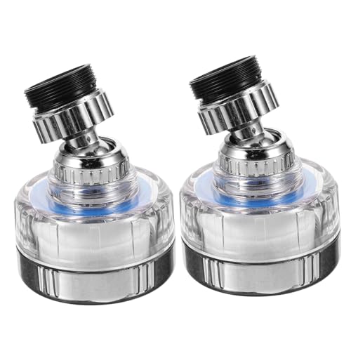SOPOTUTU 2 Stück Wasserhahnfilter Drehbarer Wasserhahnbelüfter mit Filtration Langlebiger Wasserspar Aufsatz für Bad und Küchenspüle Installieren und Austauschbar von SOPOTUTU