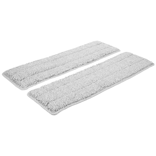 SOPOTUTU 2 Stück Wiederverwendbare Mop Pads Mikrofaser Ersatz Moppköpfe Strapazierfähige Reinigungspads für Glatte Harte Böden in Haushalt Büro und Gewerbe Waschbare Wischmopp Bezüge von SOPOTUTU