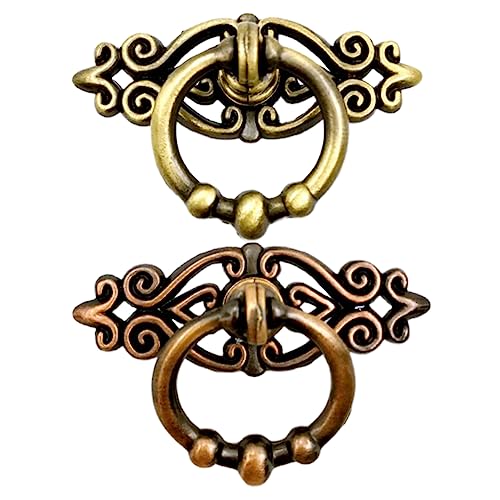 SOPOTUTU 2 Stück Zinklegierung Vintage Möbelgriff Set Europäischer Schrankgriff mit Ringform Grün Rote Bronze Dekorativer Schubladenzug für Kommode Kleiderschrank Vielseitig für Zuhause SOPOTUTU 2 Stück Zinklegierung Vintage Möbelgriff Set Europäischer Schrankgriff mit Ringform Grün Rote Bronze Dekorativer Schubladenzug für Kommode Kleiderschrank Vielseitig für Zuhause von SOPOTUTU