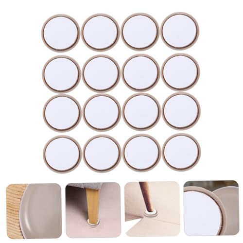 SOPOTUTU 20 Stück Selbstklebende Kunststoff Möbelgleiter Runde Bodenschutzpads Geräuschdämpfend Kratzfest Geeignet für Stuhl und Tischbeine Einfache Montage Langlebiger Möbel und Boden von SOPOTUTU
