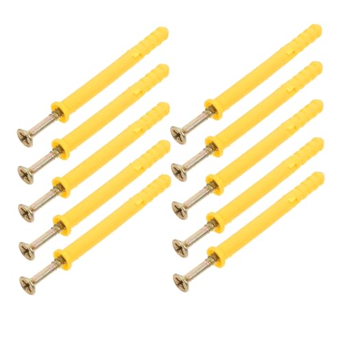 SOPOTUTU 20 Stück Teiliges Dübel und Schraubenset Nylon Kunststoff Expansionsrohre Edelstahl Dehnschrauben für Trockenbau Wandbefestigung Vielseitig Robust Langlebig von SOPOTUTU