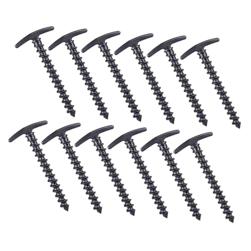 SOPOTUTU 20 Stück Teiliges Nylon Spiralschraubheringe Schwarz Förmiges Design Winddichte Zeltnägel für Camping Strand Wiese Robust und Einfach im Sand zu Befestigen SOPOTUTU 20 Stück Teiliges Nylon Spiralschraubheringe Schwarz Förmiges Design Winddichte Zeltnägel für Camping Strand Wiese Robust und Einfach im Sand zu Befestigen von SOPOTUTU