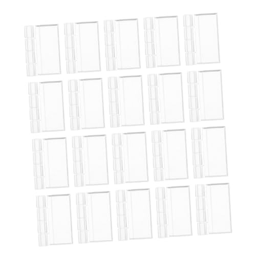 SOPOTUTU 20 Stück Teiliges Transparente Matte Acrylscharniere Langlebig und Installieren Vielseitig für Küchenschränke Möbel Glasarbeiten Büro und Gewerblichen Einsatz von SOPOTUTU