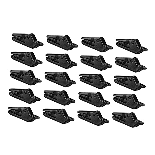 SOPOTUTU 20 Stück Zeltclips Outdoor Befestigungsklemmen für Campingzelte Tarp Clips Leicht und Tragbar Starke Haltekraft zum Fixieren von Planen und Zelten von SOPOTUTU