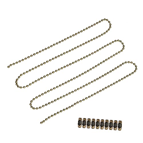 SOPOTUTU 20 Stück Zugkette Ersatzset mit Verbindungskupplungen für Deckenlampen und Ventilatoren Kupferfarbene Pull Chain Schalterkette Installieren Langlebig und Tragbar SOPOTUTU 20 Stück Zugkette Ersatzset mit Verbindungskupplungen für Deckenlampen und Ventilatoren Kupferfarbene Pull Chain Schalterkette Installieren Langlebig und Tragbar von SOPOTUTU