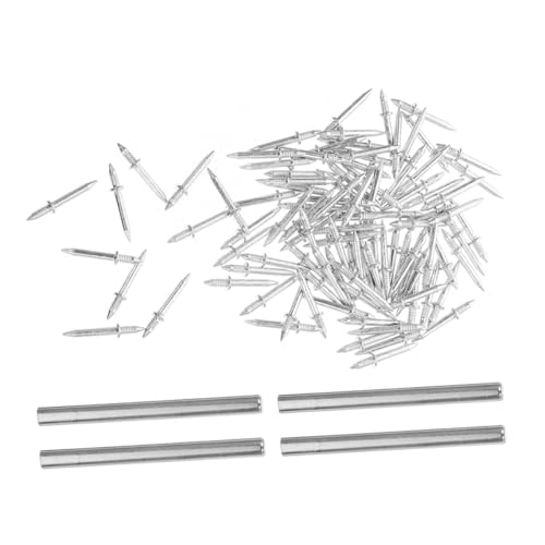 SOPOTUTU 200 Stück Nahtlose Doppelkopf Sockelleisten Nägel mit Unsichtbaren Schrauben und Speziellen Nägel Sleeves Schadenfreie Wandbefestigung Doppelseitige Einfassung Einfache Montage von SOPOTUTU