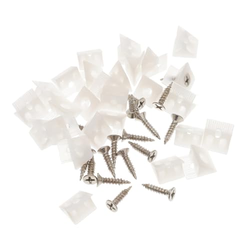 SOPOTUTU 200 Stück Teiliges Möbel eckwinkel Schrauben Verstärkende Kunststoff eckklammer für Schränke Stabile Bodenecke zur Möbelreparatur und Regalverstärkung Weiß SOPOTUTU 200 Stück Teiliges Möbel eckwinkel Schrauben Verstärkende Kunststoff eckklammer für Schränke Stabile Bodenecke zur Möbelreparatur und Regalverstärkung Weiß von SOPOTUTU