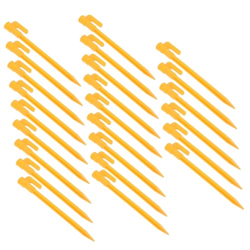 SOPOTUTU 24 Stück Teiliges Camping Zeltheringe aus Robustem Wiederverwendbarem Abs Kunststoff Windfeste Outdoor Bodenanker mit Flachem Kopf für Zelte Markisen Pavillons Einfach zu Bedienen von SOPOTUTU