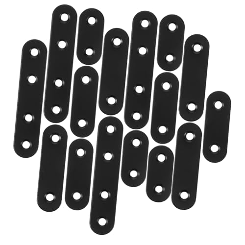SOPOTUTU 24 Stück Teiliges Metall flachwinkel Lochplatte Stabile Eckwinkel für Reparaturen Robuste Metallplatten für Möbelbefestigung Einfache Montage Vielseitig Einsetzbar für Tische und von SOPOTUTU
