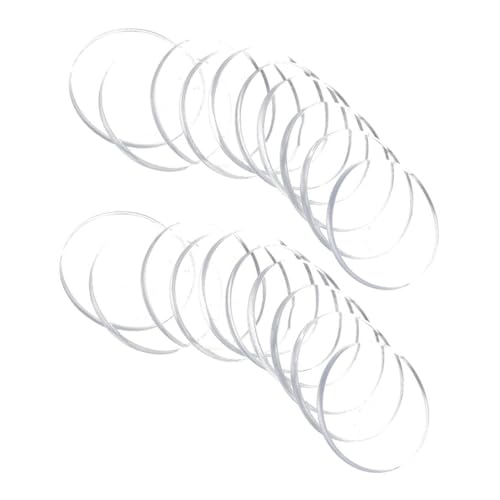 SOPOTUTU 24 Stück Teiliges Transparente Glas spacer aus Weichem Runde Möbel puffer für Glastischplatten Rutschfest und Schützend Geeignet für Möbel und Glasoberflächen von SOPOTUTU