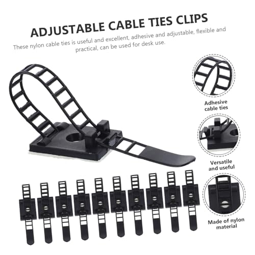 SOPOTUTU 25 Stck Teiliges Kabelbinder mit Selbstklebenden Nylon Kabelclips Verstellbare Kabelhalter für Schreibtisch Drahtmanagement Robuste und Wiederverwendbare Kabelbefestigung für SOPOTUTU 25 Stck Teiliges Kabelbinder mit Selbstklebenden Nylon Kabelclips Verstellbare Kabelhalter für Schreibtisch Drahtmanagement Robuste und Wiederverwendbare Kabelbefestigung für von SOPOTUTU