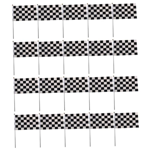 SOPOTUTU 25 Stück Teiliges Kleine Handgehaltene Kariert Rennflaggen Rennauto Deko Partyzubehör Geburtstagsdeko Motorsport Event Dekoration SOPOTUTU 25 Stück Teiliges Kleine Handgehaltene Kariert Rennflaggen Rennauto Deko Partyzubehör Geburtstagsdeko Motorsport Event Dekoration von SOPOTUTU