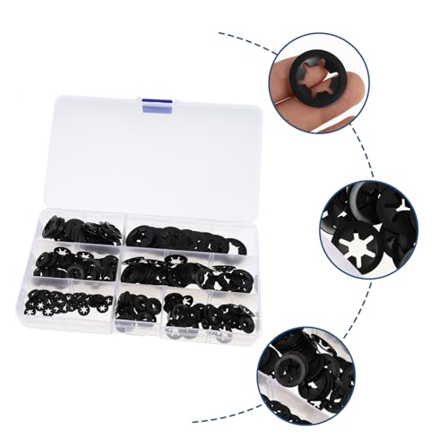 SOPOTUTU 280 Stück Teiliges Sortiment Verzinkter Innenzahn sicherungsringe aus Manganstahl Schockabsorbierend Langlebig und Vielseitig für Maschinenbefestigung Geeignet von SOPOTUTU