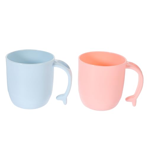SOPOTUTU 2Stücke Zahnbürstenbecher aus Wiederverwendbare Mundspülbecher für Zahnpasta und Zahnbürsten Praktische Badezimmeraccessoires mit Ergonomischem Design von SOPOTUTU