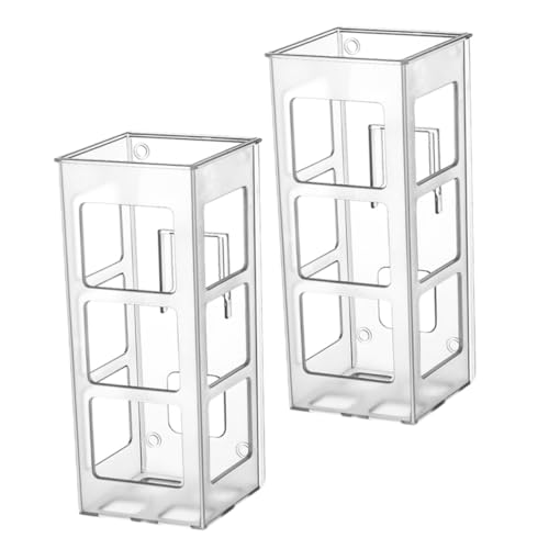 SOPOTUTU 2stücke Wandhalterung Für Glätteisen Und Haartrockner Aufbewahrungslösung Fürs Badezimmer Badezimmerregal Wandaufbewahrungsbox Haarpflegeorganizer Selbstklebend Transparent Platzsp von SOPOTUTU