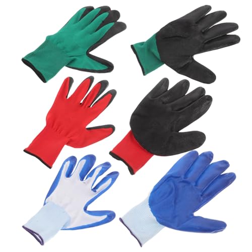 SOPOTUTU 3 Paare Gartenhandschuhe Nitrilbeschichtet Robuste Arbeitshandschuhe mit Stachelsicherem Griff Atmungsaktiv Vielseitig für Garten Bau Reinigung Herren von SOPOTUTU