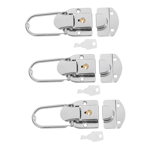 SOPOTUTU 3 Sätze Retro Vintage Kofferverschluss aus Metall mit Schlüssel Robuster Ersatz kofferschlossverschluss für Koffer Werkzeug Schmuckboxen Einfacher Einhandverschluss Vielseitig SOPOTUTU 3 Sätze Retro Vintage Kofferverschluss aus Metall mit Schlüssel Robuster Ersatz kofferschlossverschluss für Koffer Werkzeug Schmuckboxen Einfacher Einhandverschluss Vielseitig von SOPOTUTU