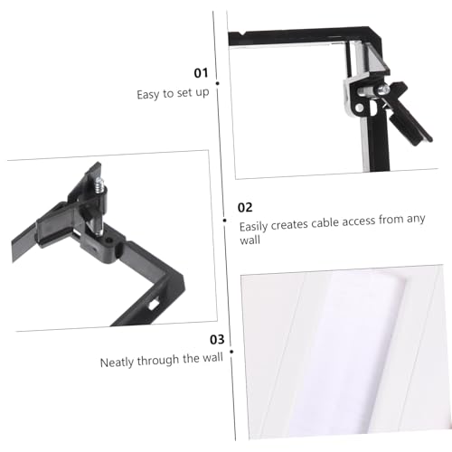 SOPOTUTU 3 Stück Decora Brush Wandplatte Teilig mit Low Voltage Halterung Gang Kabeldurchlass Bürste für Ethernet USB Audio Video Kabelmanagement Langlebiges Kunststoff von SOPOTUTU