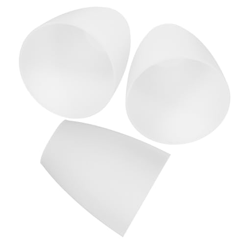 SOPOTUTU 3 Stück Lampenschirme Ersatz Kunststoff Lampenschirm für Stehleuchte Mittelloch Weiß Lichtdiffusor Wohnraum Dekoration Langlebig Leicht Installierbar von SOPOTUTU