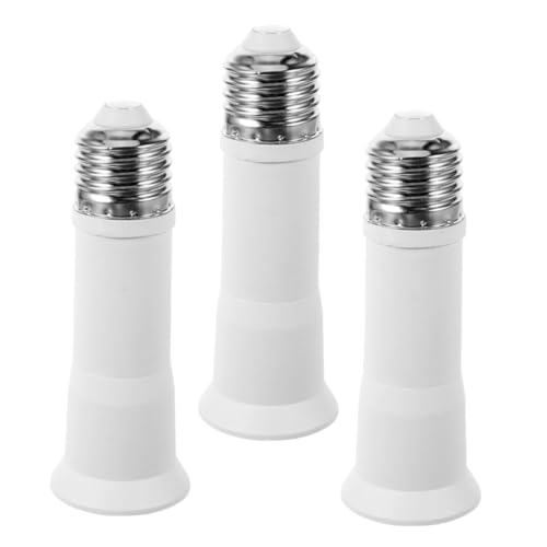 SOPOTUTU 3 Stück Lichtfassung Verlängerung Teleskopisch Einstellbarer Lampensockel Adapter für Innen und Außen Einfache Montage Vielseitig Einsetzbar in Werkstatt Garage Küche und Haushalt von SOPOTUTU