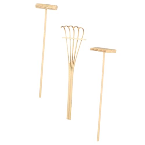 SOPOTUTU 3 Stück Mini Zen Gartenwerkzeug Kunststoff Sandrechen für Sandtisch Dekoration Zuhause Büro Meditationsdekoration Langlebig und Dekorativ von SOPOTUTU