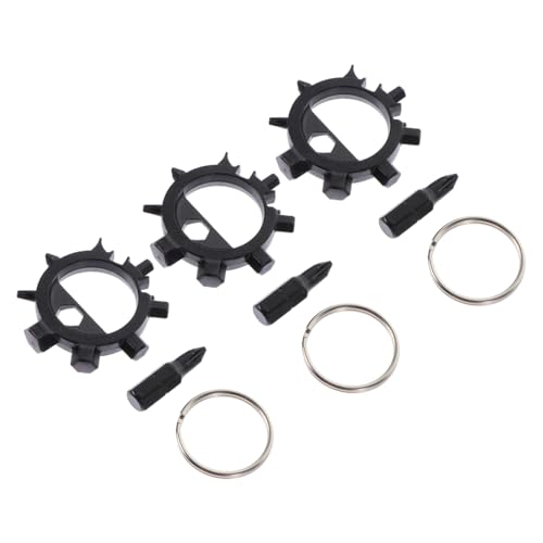SOPOTUTU 3 Stück Multifunktionales Teiliges Fahrrad Reparaturset Octopus Schraubendreher aus Edelstahl mit Funktionen Outdoor Werkzeug mit Schlüsselring für Einfache Mitnahme Robust und von SOPOTUTU