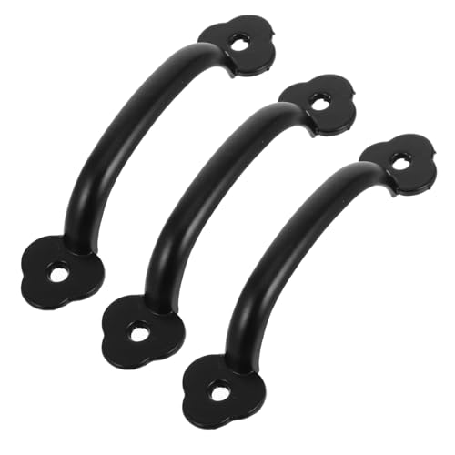 SOPOTUTU 3 Stück Vintage Metallgriffe für Schränke Schwarze Retro Türgriffe für Küchen und Kleiderschränke Vielseitige Einfach zu Montierende Möbelbeschläge von SOPOTUTU