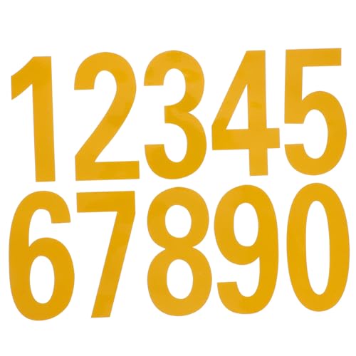 SOPOTUTU 4 Blätter Reflektierende selbstklebende Zahlenaufkleber für Briefkasten Wetterfest Rückstandsfrei Entfernbar Geeignet für Innen und Außenbereich Leuchtende Hausnummern für von SOPOTUTU