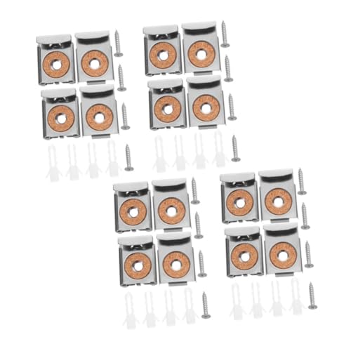 SOPOTUTU 4 Sätze Halterungen Mit Aufhängern Brillen Set Rahmenlose Hardware Robuste Aufhänger Kanalhalterung 05 Mm Und Spiegelfederklammern Montage Von Dicken Glasbeladenen von SOPOTUTU