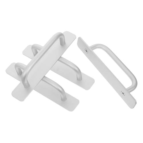 SOPOTUTU 4 Stück Aluminiumlegierung Selbstklebender Türgriff Ohne Bohren Für Schiebetüren Balkon Fenster Kleiderschrankgriffe Vielseitig Sicher Einfach Zu Montieren von SOPOTUTU