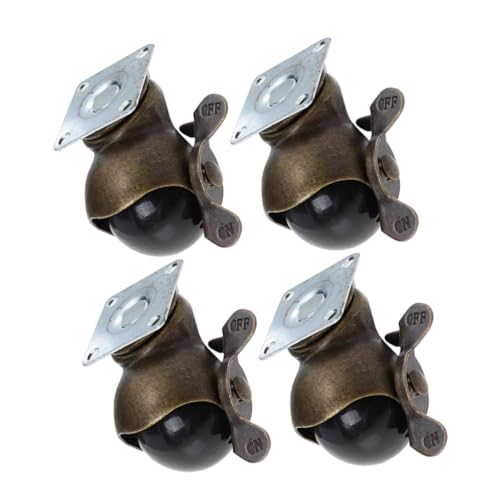 SOPOTUTU 4 Stück Bremse Kugel gewinde Möbel Lenkrollen Vintage Stil Möbelrollen Ersatz für Möbel Transportwagen Einfache Montage SOPOTUTU 4 Stück Bremse Kugel gewinde Möbel Lenkrollen Vintage Stil Möbelrollen Ersatz für Möbel Transportwagen Einfache Montage von SOPOTUTU