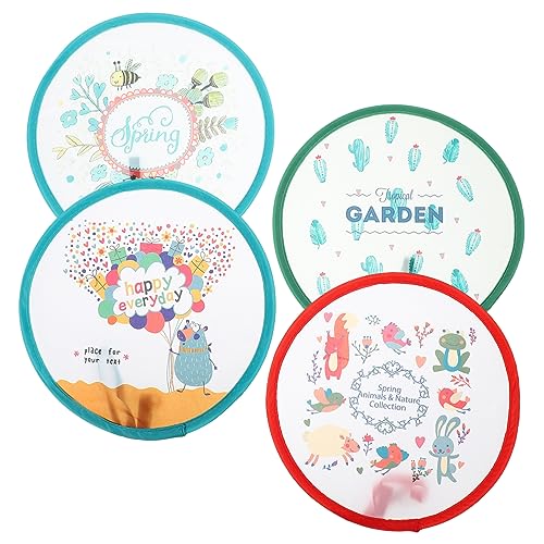 SOPOTUTU 4 Stück Faltbarer Runder Handfächer Cartoon Design Leicht und Tragbar für Tanz Hochzeiten Dekoration für Zuhause oder Partys SOPOTUTU 4 Stück Faltbarer Runder Handfächer Cartoon Design Leicht und Tragbar für Tanz Hochzeiten Dekoration für Zuhause oder Partys von SOPOTUTU