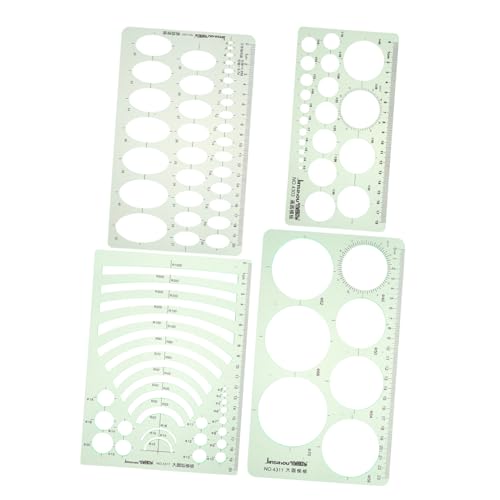 SOPOTUTU 4 Stück Herrscher gießform Teller Stencils Engineering Drawing Tool anzeichnen Werkzeug metrisch Malschablonen Architektur Messinstrument Schablonenlineale messen Plastik Green SOPOTUTU 4 Stück Herrscher gießform Teller Stencils Engineering Drawing Tool anzeichnen Werkzeug metrisch Malschablonen Architektur Messinstrument Schablonenlineale messen Plastik Green von SOPOTUTU