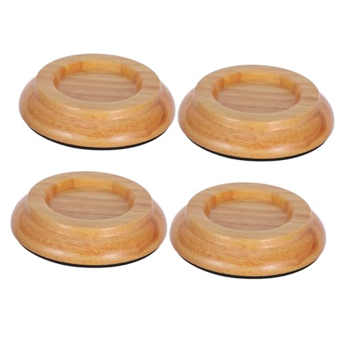 SOPOTUTU 4 Stück Hochwertige Klavier Fußmatten aus Holz und Rutschfest Stoßdämpfend Bodenschutz für Standpiano mit Rutsch Funktion und Optimaler Pedalhöhe für Sicheren Schutz von SOPOTUTU