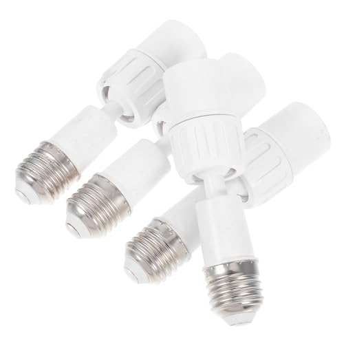 SOPOTUTU 4 Stück Lampenfassung Verlängerung mit Rotation Biegung Kompatibel mit LED Energiespar Glühbirnen für Wohnzimmer Küche Garage Einfache Montage Erweiterter Lichtbereich von SOPOTUTU